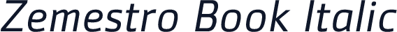 Zemestro Book Italic