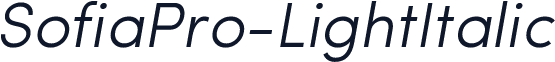 SofiaPro-LightItalic