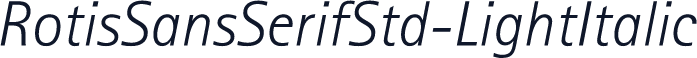 RotisSansSerifStd-LightItalic