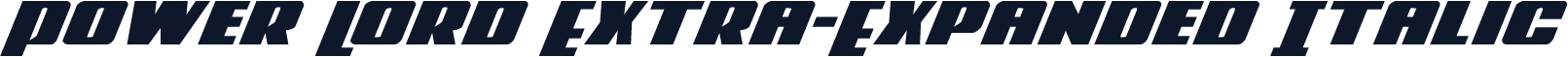 Power Lord Extra-Expanded Italic