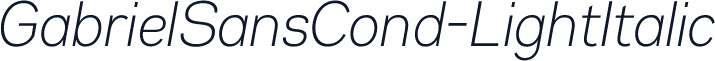 GabrielSansCond-LightItalic