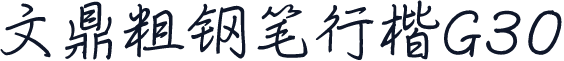 文鼎粗钢笔行楷G30