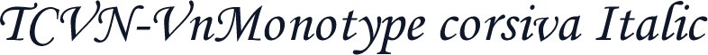TCVN-VnMonotype corsiva Italic
