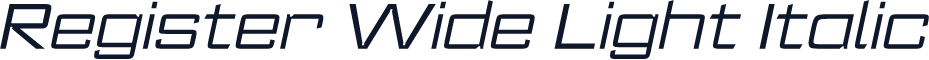 Register Wide Light Italic