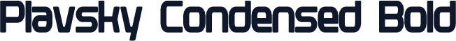 Plavsky Condensed Bold
