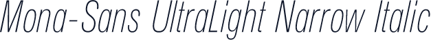 Mona-Sans UltraLight Narrow Italic