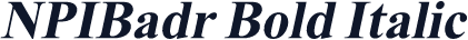 NPIBadr Bold Italic