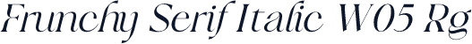 Frunchy Serif Italic W05 Rg