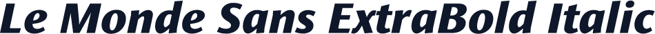Le Monde Sans ExtraBold Italic