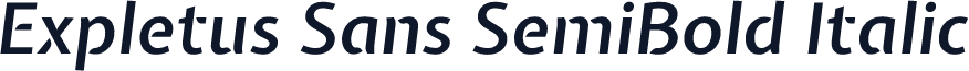 Expletus Sans SemiBold Italic