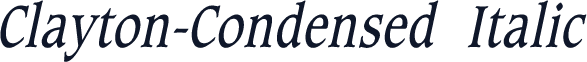 Clayton-Condensed Italic