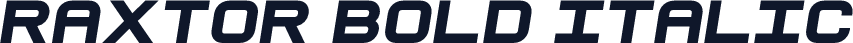 Raxtor Bold Italic