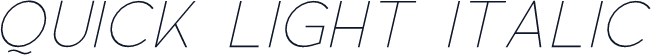 Quick Light Italic