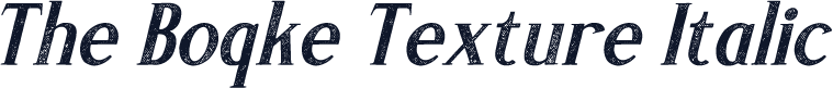 The Boqke Texture Italic