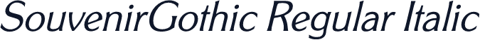 SouvenirGothic Regular Italic