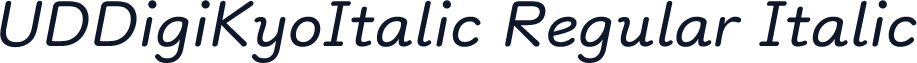 UDDigiKyoItalic Regular Italic