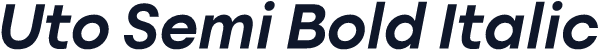 Uto Semi Bold Italic