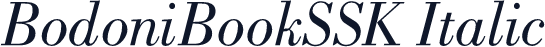 BodoniBookSSK Italic
