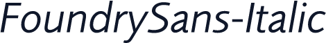 FoundrySans-Italic
