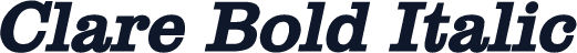 Clare Bold Italic