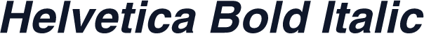 Helvetica Bold Italic