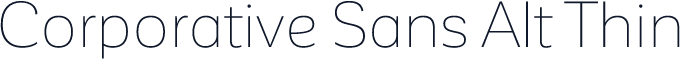 Corporative Sans Alt Thin