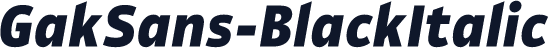 GakSans-BlackItalic