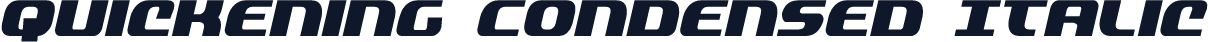 Quickening Condensed Italic