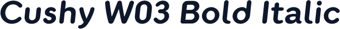 Cushy W03 Bold Italic