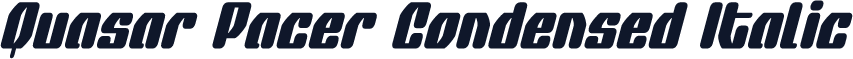 Quasar Pacer Condensed Italic