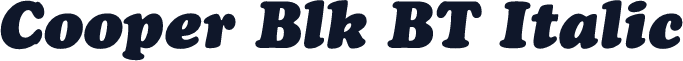 Cooper Blk BT Italic