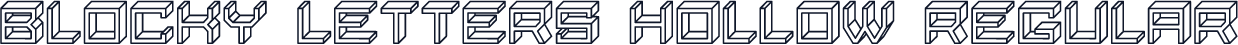 Blocky Letters Hollow Regular