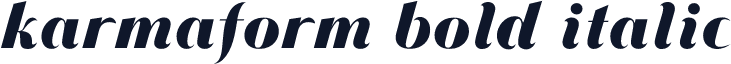 Karmaform Bold Italic