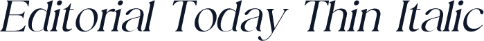 Editorial Today Thin Italic