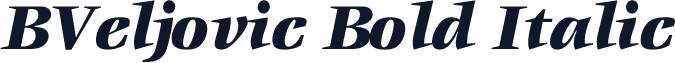 BVeljovic Bold Italic