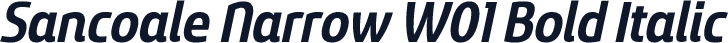 Sancoale Narrow W01 Bold Italic