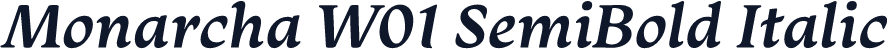Monarcha W01 SemiBold Italic