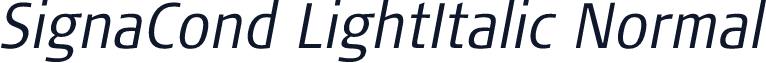 SignaCond LightItalic Normal