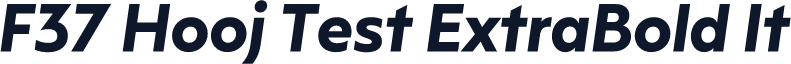 F37 Hooj Test ExtraBold It