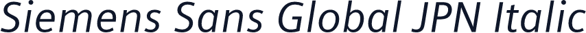 Siemens Sans Global JPN Italic