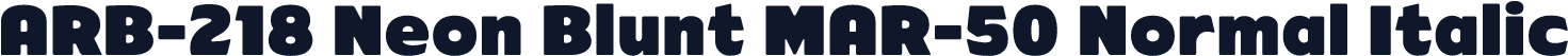 ARB-218 Neon Blunt MAR-50 Normal Italic