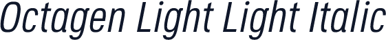 Octagen Light Light Italic
