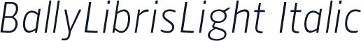 BallyLibrisLight Italic