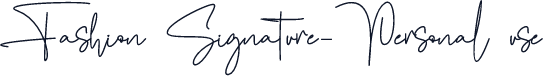 Fashion Signature-Personal use