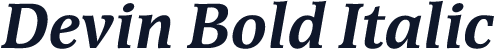 Devin Bold Italic