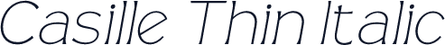 Casille Thin Italic