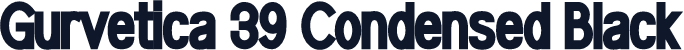 Gurvetica 39 Condensed Black