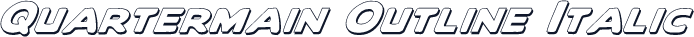 Quartermain Outline Italic