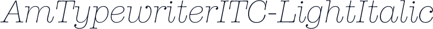 AmTypewriterITC-LightItalic