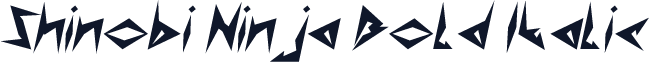 Shinobi Ninja Bold Italic